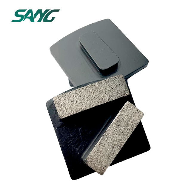 Segment de meulage diamant husqvarna redi lock double barre pour la préparation de la surface du sol en béton